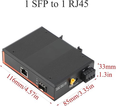 1PCS GIGABIT SFP Media Media Converter 1 SFP إلى 1 RJ45 مفتاح الألياف البصرية in Saudi Arabia