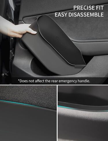 TPARTS Door Side Storage Box for Tesla Model 3 Highland 2024 2025+, Silicone Waterproof Tray Organizer Compartment, Tesla Interior Accessories Front Rear Door Handle Pocket Protectors Cover (Set of 4) in Saudi Arabia