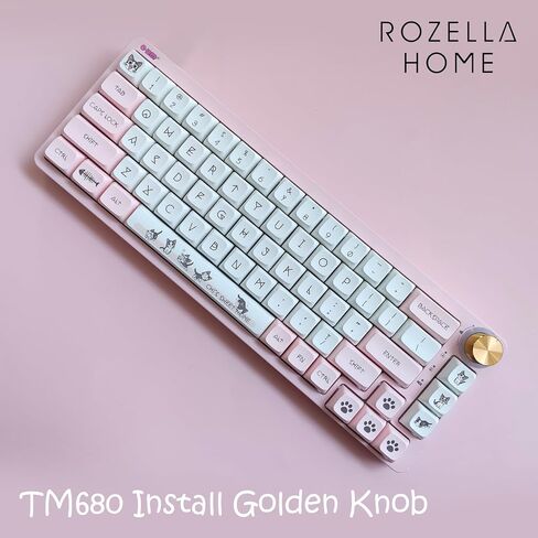 مناسبة لحزمة TM680/KT68/GK68 Upgrade Knob 2 PCS ، وسبائك الألومنيوم ، وملحقات ترقية لوحة المفاتيح الميكانيكية الراقية ، وترقية لوحة المفاتيح (Gold Champagne) in Kuwait