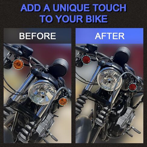 Turn Signal Lens Kit,Front/Rear Bullet Turn Signal Light Replacement Lenses Covers for Harley Sportster 883 1200/Touring Road King Electra Glide Street Glide/Softail/Dyna/V-Rod,Smoke,2 PCS in Saudi Arabia