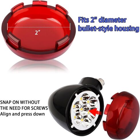 Turn Signal Lens Kit,Front/Rear Bullet Turn Signal Light Replacement Lenses Covers for Harley Sportster 883 1200/Touring Road King Electra Glide Street Glide/Softail/Dyna/V-Rod,Smoke,2 PCS in Saudi Arabia