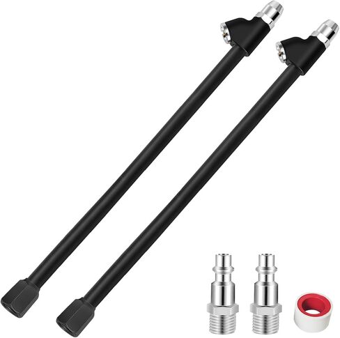 GODESON Tire Chucks, 6.4" Dual Head Air Chucks, 1/4" FNPT 2-Way Connect, Close Flow, Suitable for Trucks, Bicycles, Motorbikes, and Cars (Pack of 2) in Saudi Arabia