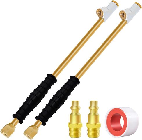 GODESON Tire Chucks, 6.4" Dual Head Air Chucks, 1/4" FNPT 2-Way Connect, Close Flow, Suitable for Trucks, Bicycles, Motorbikes, and Cars (Pack of 2) in Saudi Arabia