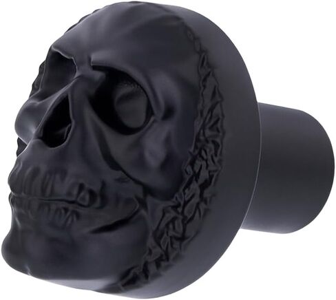 United Pacific 23054 Black Metal Alloy Skull Air Valve Knob, Strong & Durable, 3D Skull Design, Easy Screw-On Installation - One Skull Air Valve Knob in Kuwait