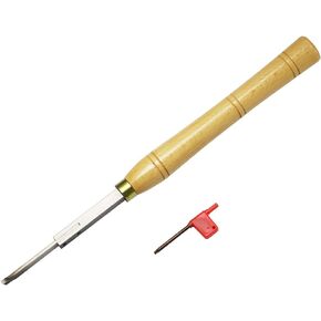 Parting Woodturning Lathe Carbide Tipped Grooving Tool with Carbide Insert, 16 inch Length