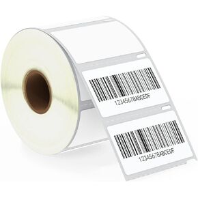 BETCKEY - Compatible DYMO 30334 (2-1/4" x 1-1/4") Multipurpose Barcode/FNSKU Labels, Perforated, Compatible with DYMO Labelwriter 450, 4XL, Rollo & Zebra Desktop Printers [1 Roll/1000 Labels]