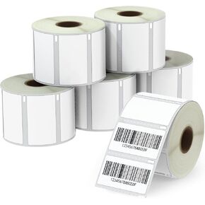BETCKEY - Compatible DYMO 30334 (2-1/4" x 1-1/4") Multipurpose Barcode/FNSKU Labels, Perforated, Compatible with DYMO Labelwriter 450, 4XL, Rollo & Zebra Desktop Printers [1 Roll/1000 Labels] in Kuwait