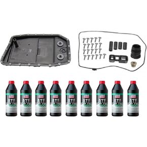 Transmission Service Kit 9L ATF + Oil Pan + Filter + Gaskets + Bolts + Sleeves for BMW Select V8 Models, for JAGUAR and for LAND ROVER