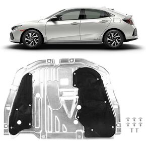 Engine Splash Guard Compatible with Civic 2016 2017 2018 2019 2020 2021, Under Car Splash Shield Lower Cover Board, Replace# 74110-TBA-A00