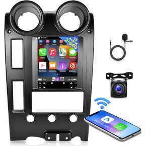 [2G+64G] Car Radio for Hummer H2 2002 2003 2004 2005 2006 2007-9.7 inch Android 13 Vertical Touch Screen Hummer H2 Stereo, Apple Carplay/Android Auto/Hi-Fi Audio/1080P/SWC/Bluetooth