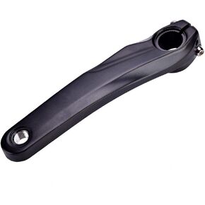 Bike Crank Arm, Aluminum Alloy Bicycle Crank Left Mid Motor Cranks Road Bicycle Steel Iron Left Crank Arm Electric Bikes Part (Black)