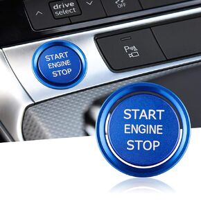 TOMALL Aluminum Engine Start Stop Push Button Cover Trim Compatible with Audi A3 A4 A5 A7 A8 Q5 S3 S5 S6 S7 Car Engine Ignition Start Button Cap Surrounding Trim Ring Decoration (Red)