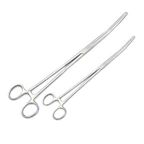 New 2pc Fishing Set 16" + 18" Curved Hemostat Forceps Locking Clamps Stainless