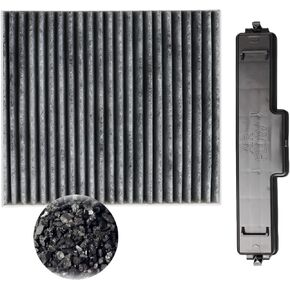 Upgraded Activated Carbon Cabin Air Filter & Filter Access Door Fits for Dodge Ram 1500 2500 3500 Dodge Avengers, caliber, Tour, Compass, Patriot, Chrysler 200,Replace#：68318365AA, 68052292AA