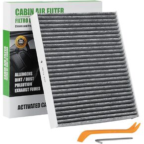 6091C (CF11966) Cabin Air Filter W/Activated Carbon Compatible With Chevry Silverado 1500/2500Hd/3500Hd 19-24, Gmc Sierra 1500 2020-2024,Buick Envision 16-24, Cadillac Ct4/Ct5/Xt6 20-24.