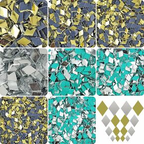 INDIKONB 2140 Mirror for Craft Work, Small Mirror Glass Pieces for Lippan Art and Craft || Craft Mirrors Cm12 ||