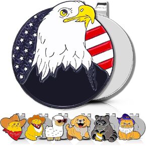 ClubSmith® Animal Golf Ball Marker with Magnetic Hat Clip, Funny Cute Cat & Dog, Premium Alignment Putting Mark, Golf Accessories & Gifts for Men and Women in Kuwait