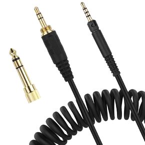 HD598 Cable Compatible with Sennheiser HD598 HD558 HD518 HD599 HD569 HD579 Headphones Coiled Audio Cable with 6.35mm Adapter 5ft to 10ft
