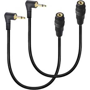 Seadream 2Pack 2.5mm Right Angle Male to Female Mono Extension Cable 30cm (Angle M to F) in Kuwait
