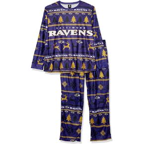 بيجامة FOCO Baltimore Ravens NFL Family Holiday - للرجال - XL