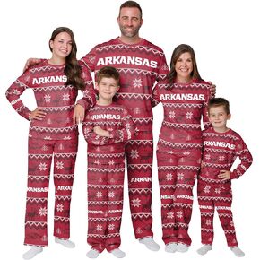 FOCO NCAA College Team Ugly Pattern Matching Set Family Holiday Pajamas