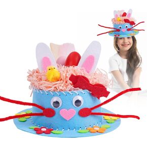 Easter Hat Kit for Children DIY Easter Chick Bunny Egg Crafts Kit