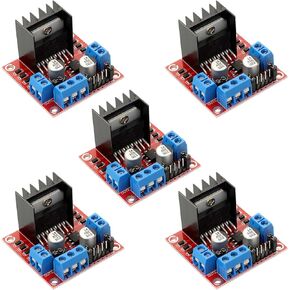 5 قطع L298N وحدة تحكم في مشغل المحرك لوحة تركيبية لـ Arduino Smart Car Power UNO MEGA R3 Mega2560 - DC Dual H-Bridge Stepper Motor Controller in Kuwait