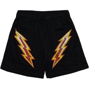 DIOTSR Mens Retro Lightning Graphic Shorts Casual Streetwear Basketball Shorts Athletic Running Shorts with Pockets