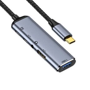 Cablecc USB-C USB 2.0 Type C to TF Micro SD SDXC Dual USB3.0 Female 5 in 1 Card Reader PD 27W Adapter for Laptop Tablet Phone