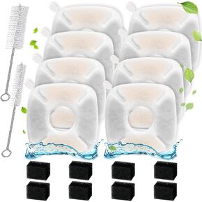 34 Pcs Cat Fountain Filters Replacement Compatible with VEKEN 95oz/2.8L Cat Water Fountain Filters Automatic Dog Water Fountain Filters Pet Fountain