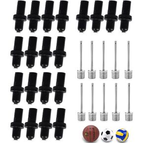 30 Pack Basketball Pump Needles Air Inflation Needle Adapter Inflating Valve Nozzle Kit Replacement for Football Soccer Sports Ball Volleyball Rugby Matchball Leak Repair