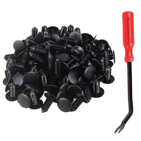 100 Pcs Nylon Fastener Push Pins Universal Fit Electric/Gas Yamaha Golf Cart X-Mas Club Car EZGO TXT RXV Tree Rivets Clips Replace# 1010434, 16816-G1, 16816-G2, 10-9150-NS, 90269-06028