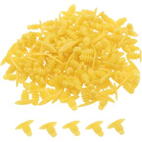 Mtsooning 200Pcs Auto Weatherstrip Retainer, Plastic Rivets Clip Universal Push Bumper Fastener Replacement for Mazda Honda Toyota BMW