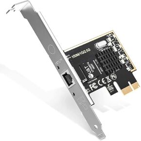محول شبكة PCIe 2.5GBase-T مع منفذ واحد، بطاقة PCI Express Gigabit Ethernet بسرعة 2500/1000/100 ميجابت في الثانية، وحدة تحكم RJ45 LAN تدعم Windows Server/Windows/Linux، وتتضمن الأقواس القياسية ومنخفضة المستوى