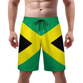 Delerain Men's Swim Trunks Flag Quick Dry Swim Shorts with Mesh Lining Mens Bathing Suit