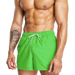 Mens Swim Trunks 5" with Mesh Lining Quick Dry Beach Shorts for Swimming Men Bathing Suit
