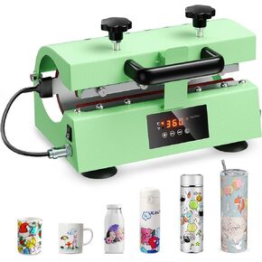 Tumbler Heat Press Machine,110V Auto Timer Cup Mug Heat Press Machine for 11-30oz Sublimation Straight Tumbler Bottles,Ceramic Mugs,Glass Cans Heat Transfer Print with Temp&Timer Setting