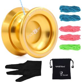 Magicyoyo T8 Shadow Unresponse Yoyo Professional Metal Yo Yo Ball Bearing هدية مع قفاز وحقيبة و5 خيوط (ذهبي) in Kuwait
