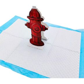 Zerodis Dog Pee Pad Trainer, 10Pack Dog Fire Hydrant Pee Pad Mat Puppy Pee Post Training Mat Puppy Potty Guide