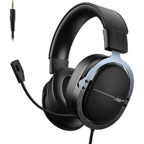 Jeecoo J70 Gaming Headset for Xbox PS4 PS5 PC - Stereo Sound, Retractable Microphone, Ultra-Soft Memory Foam Ear Pads