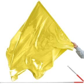 Homakover 55" Semicircle Worship Flags with Rod, Worship Angel Wing Flags, Soft Prophetic Worship Banner Praise Church Flags