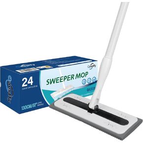 ممسحة كاستفي لتنظيف الأرضيات، عدد 24 قطعة قماش ممسحة للتنظيف الجاف، مجموعة منفضة غبار لتنظيف جميع أنواع الأسطح والأرضيات، مجموعة مكنسة وكنس لجميع الأغراض، ممسحة واحدة و24 عبوة إعادة تعبئة in Kuwait