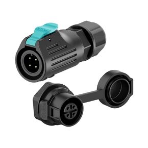 EW-LP12 Industrial Waterproof Connector IP68 Quick Plugging Circular Connector PBT Plastic Shell Aviation Connector Fast Release Electrical Connector M12 2-8 Pin Thread Socket (2 Pin)
