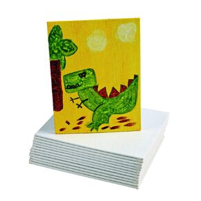 Colorations Warhol 6" x 8" Canvas Panels Arts and Crafts Material for Kids(Pack of 12 Canvases),White