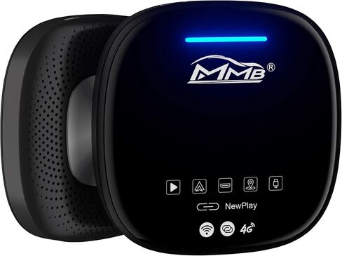 صندوق فيديو الوسائط المتعددة MMB MAX 3.0 سعة 8+128 جيجابايت مع منفذ HDMI ومحول CarPlay اللاسلكي صندوق Magic 2.0 Ai Box، نظام أندرويد مخصص للغاية لتشغيل الفيديو عبر الإنترنت مدمج في Google Play Store TV Box in Kuwait