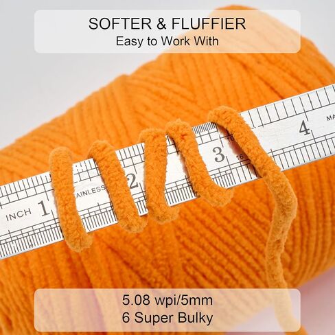 Chunky Chenille Yarn for Knitting/Crochet Baby Blanket Fancy Yarn for Amigurumi #6 Super Bulky Extra Thick Soft Fluffy Big Yarn Hat Scarf Christmas Decor Beginner Friendly,Green,0.66LB in Kuwait