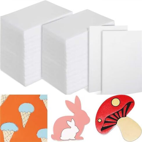 120 Pcs 4 mm Thick Foam Boards 6 x 9 Inches Foam Printing Plates White Foam Paper Handicraft Foam Sheets for DIY Project, Card Making, Scrap Booking, Crafting, Printing, Stamp, Classroom in Saudi Arabia