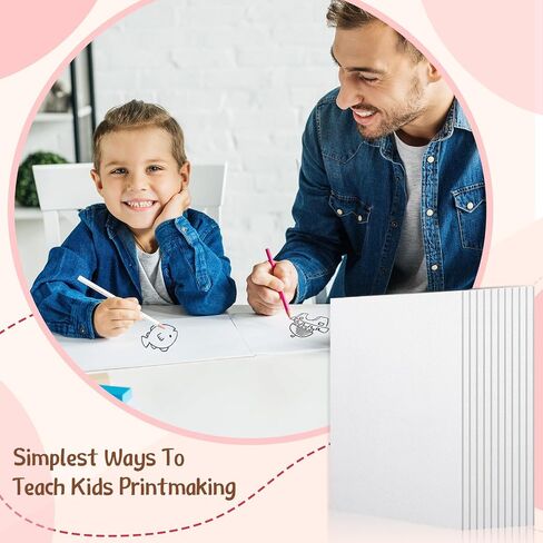 120 Pcs 4 mm Thick Foam Boards 6 x 9 Inches Foam Printing Plates White Foam Paper Handicraft Foam Sheets for DIY Project, Card Making, Scrap Booking, Crafting, Printing, Stamp, Classroom in Saudi Arabia