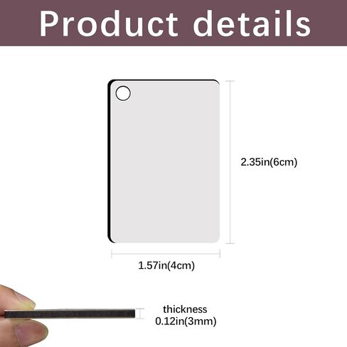 15 PCS sublimation keychain blanks with Tassels Double Sided MDF sublimation keychains blanks bulk (WHITE, Rectangular) in Saudi Arabia