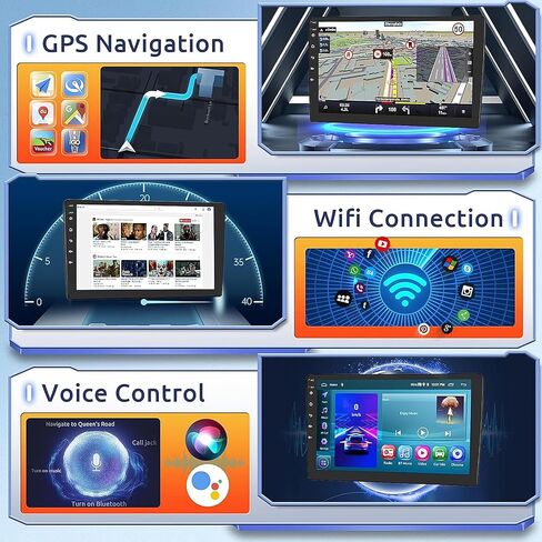 راديو ستيريو للسيارة من Leadfan Android لسيارة Toyota Corolla 2008 2009 2010 2011 2012 Wireless CarPlay Android شاشة تعمل باللمس التلقائي مع نظام ملاحة GPS مدمج واي فاي وصلة مرآة / بلوتوث / SWC/FM/WiFi/USB in Kuwait